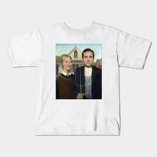 Michael and Holly from the The Office in American Gothic Kids T-Shirt